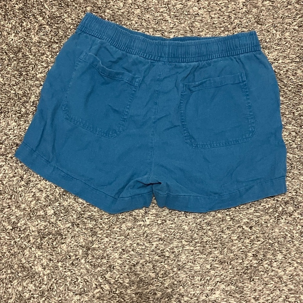 Old Navy High Waist Linen Blend Drawstring Shorts Size Medium - Picture 2 of 7